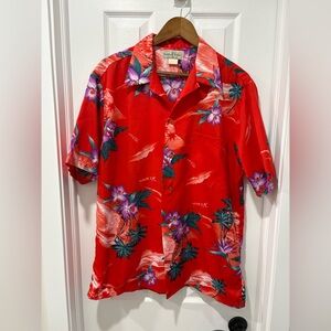 Vintage 1970s Hukilau Fashions Hawaiian Print Shirt men’s large